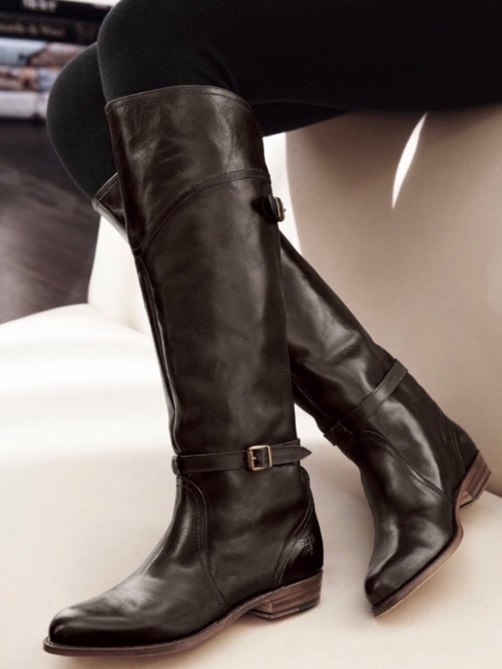 Frye Dorado Tall Riding Boot in Brown